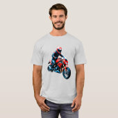 🏍️ Vrijheid Ride Motorrijder Stedelijke Levenssti T-shirt (Voorkant volledig)