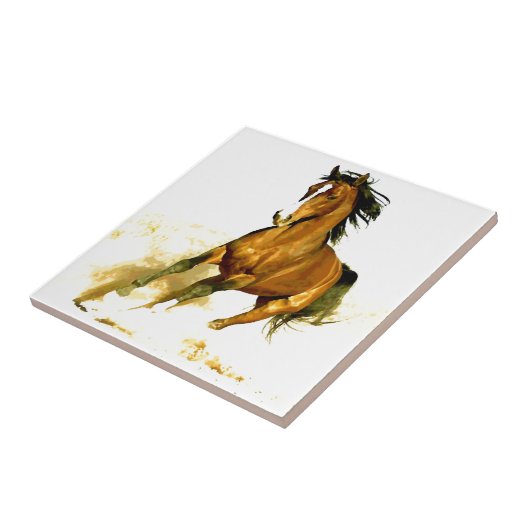 Vrijheid - rijppaarden tegeltje (Zijkant)