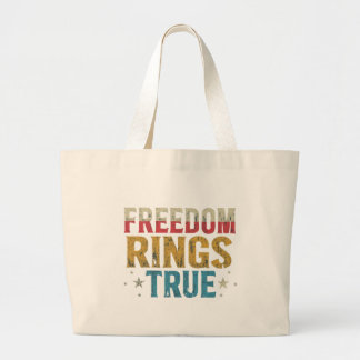 Vrijheid ringen waar grote tote bag
