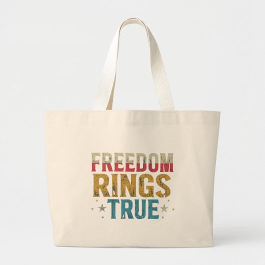 Vrijheid ringen waar grote tote bag (Voorkant)