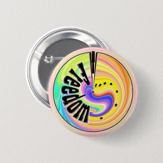 Vrijheid Ronde Button 5,7 Cm (Voorkant /achterkant)