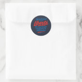 Vrijheid Ronde Sticker (Tas)