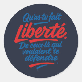 Vrijheid Ronde Sticker