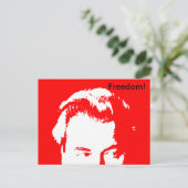 Vrijheid! Rood (bijgewerkt) Briefkaart (Staand voorkant)