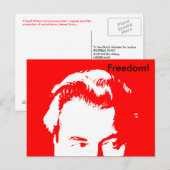 Vrijheid! Rood (bijgewerkt) Briefkaart (Voorkant / Achterkant)