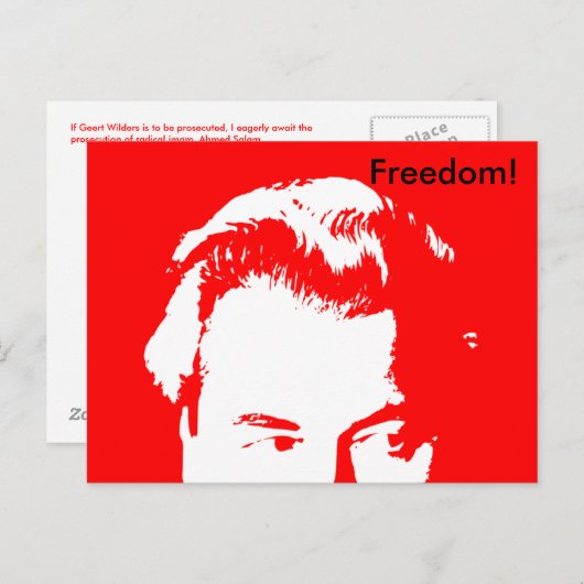 Vrijheid! Rood (bijgewerkt) Briefkaart (Voorkant / Achterkant)