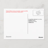 Vrijheid! Rood (bijgewerkt) Briefkaart (Achterkant)