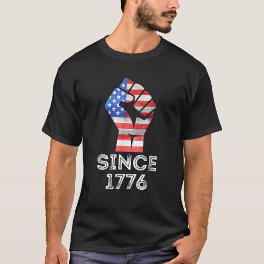 Vrijheid sinds 1776 Patriottische 4th of July Amer T-shirt (Voorkant)
