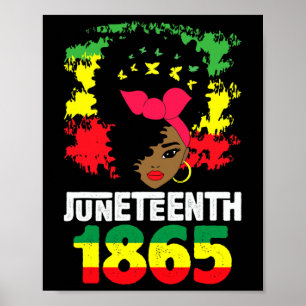 Vrijheid sinds 1865 Melanine zwart meisjes 1865 Poster