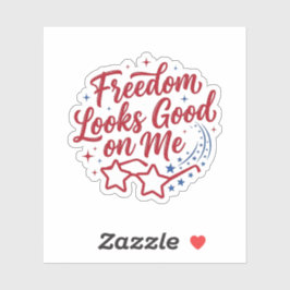 Vrijheid staat me goed Patriotische 4 juli Sticker