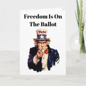 Vrijheid staat op de stembus 2026 kaart (Voorkant)