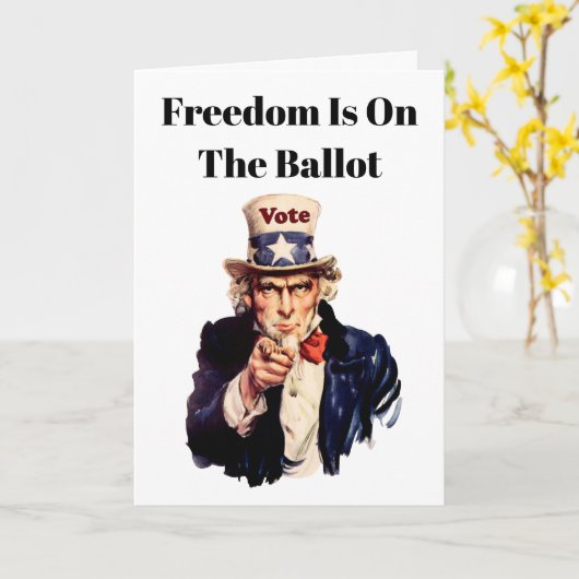 Vrijheid staat op de stembus 2026 kaart (Gele Bloem)