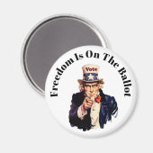 Vrijheid staat op de stembus 2026 magneet (Voorkant / Achterkant)