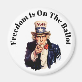 Vrijheid staat op de stembus 2026 magneet