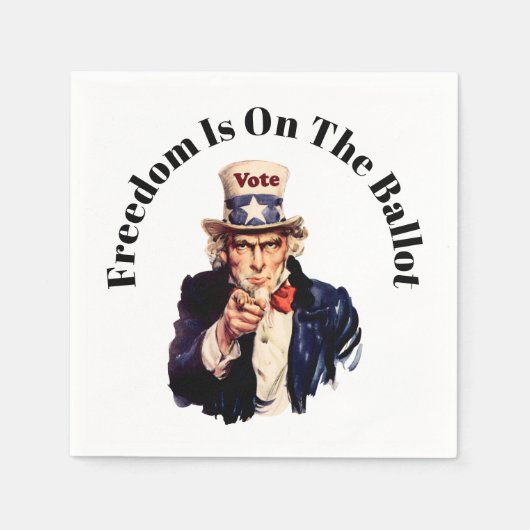 Vrijheid staat op de stembus 2026 servet (Voorkant)