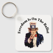 Vrijheid staat op de stembus 2026 sleutelhanger (Voorkant)