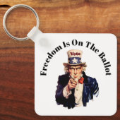 Vrijheid staat op de stembus 2026 sleutelhanger (Voorkant)