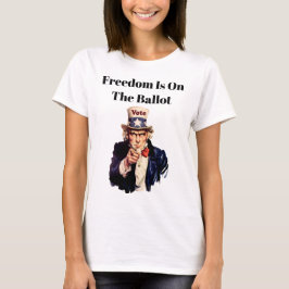 Vrijheid staat op de stembus 2026 t-shirt