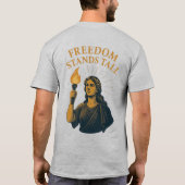 Vrijheid Staat Rechtop – Een Toorts voor Iedereen T-shirt (Achterkant)