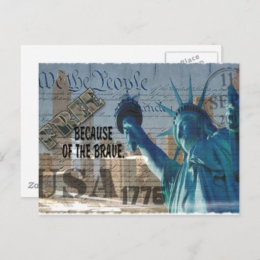 VRIJHEID - STATUTIE VAN VRIJHEID - WIJ DE MENSEN BRIEFKAART (Voorkant / Achterkant)