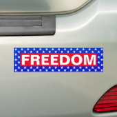 Vrijheid (sterren) Bumpersticker (Op auto)