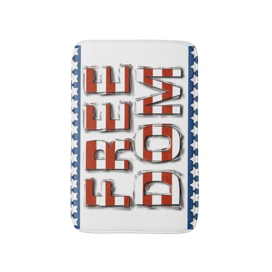 Vrijheid - sterren en strepen badmat (Voorkant Verticaal)