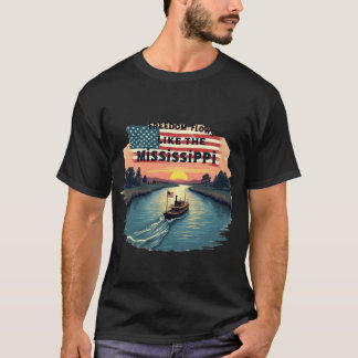 Vrijheid stroomt als de Mississippi T-shirt