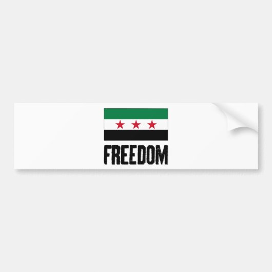 Vrijheid - Syrië Bumpersticker (Voorkant)