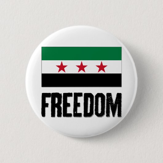 Vrijheid - Syrië Ronde Button 5,7 Cm (Voorkant)