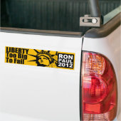 Vrijheid te groot om te falen bumpersticker (Op Truck)