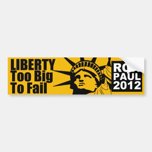 Vrijheid te groot om te falen bumpersticker (Voorkant)