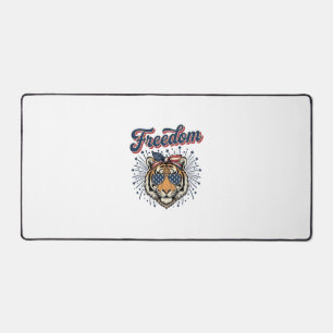 Vrijheid Tijger Patriottisch Vintage Gravure Shirt Bureaumat