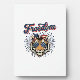 Vrijheid Tijger Patriottisch Vintage Gravure Shirt Fotoplaat