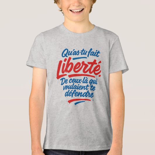 Vrijheid Tri-Blend Shirt (Voorkant)