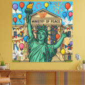 Vrijheid tussen vrede en oorlog canvas afdruk (Insitu (Woonkamer))