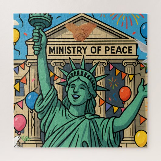 Vrijheid tussen vrede en oorlog legpuzzel (Verticaal)