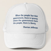 Vrijheid - Tyranny: Thomas Jefferson Quote Trucker Pet (Voorkant)