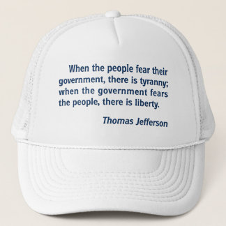 Vrijheid - Tyranny: Thomas Jefferson Quote Trucker Pet