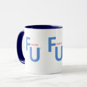 Vrijheid U 3 zijkanten - FU Coffee-Mok Mok (Voorkant links)