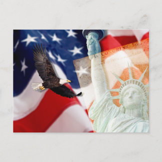 Vrijheid U-Briefkaart voor Amerikaanse patriotten. Briefkaart
