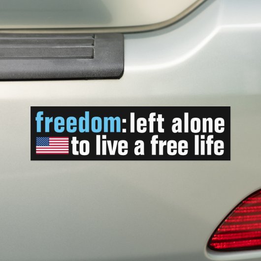 Vrijheid (v.3 vlag, donker) Bumpersticker (Op auto)