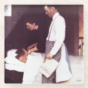 vrijheid van angst glazen onderzetter