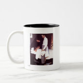 vrijheid van angst tweekleurige koffiemok (Links)