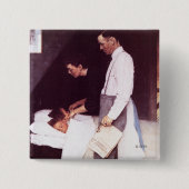 vrijheid van angst vierkante button 5,1 cm (Voorkant)