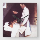 vrijheid van angst vierkante klok (Voorkant)