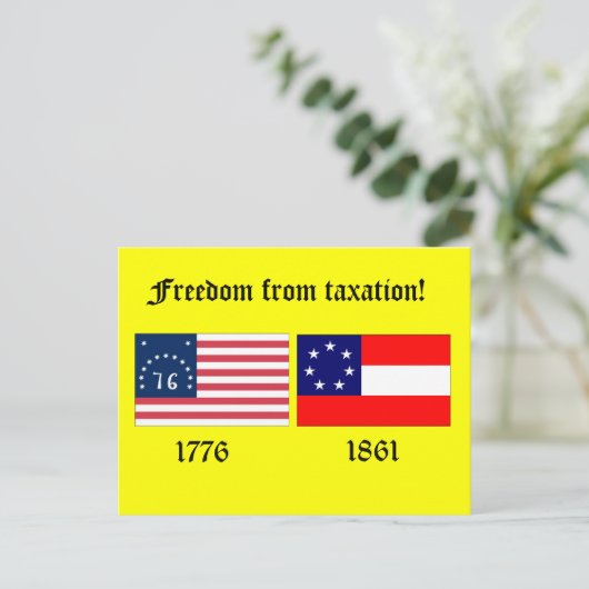 Vrijheid van belasting briefkaart (Staand voorkant)