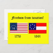 Vrijheid van belasting briefkaart (Voorkant / Achterkant)