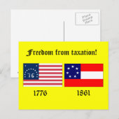 Vrijheid van belasting briefkaart (Voorkant / Achterkant)