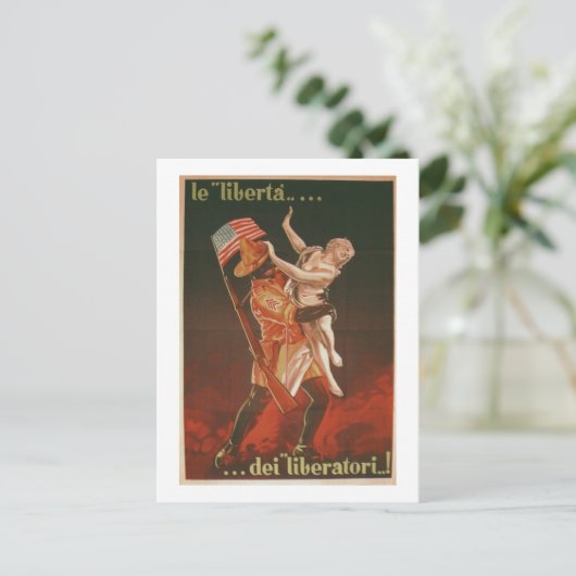 Vrijheid van de bevrijders Propaganda-Poster Briefkaart (Staand voorkant)