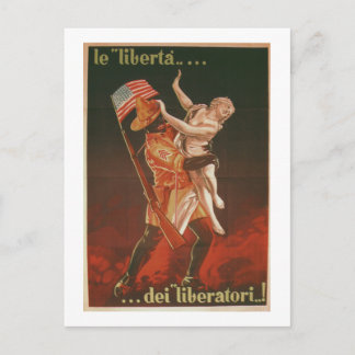 Vrijheid van de bevrijders Propaganda-Poster Briefkaart